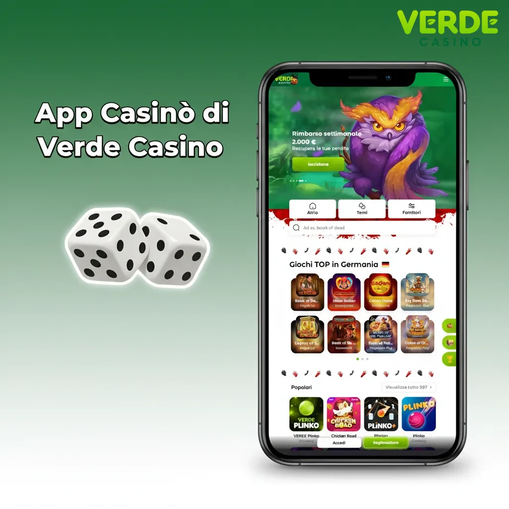App di Verde Casino con oltre 3.000 giochi: slot, Megaways, jackpot, live e crash; Pragmatic, Play’n GO, NetEnt, Evolution.