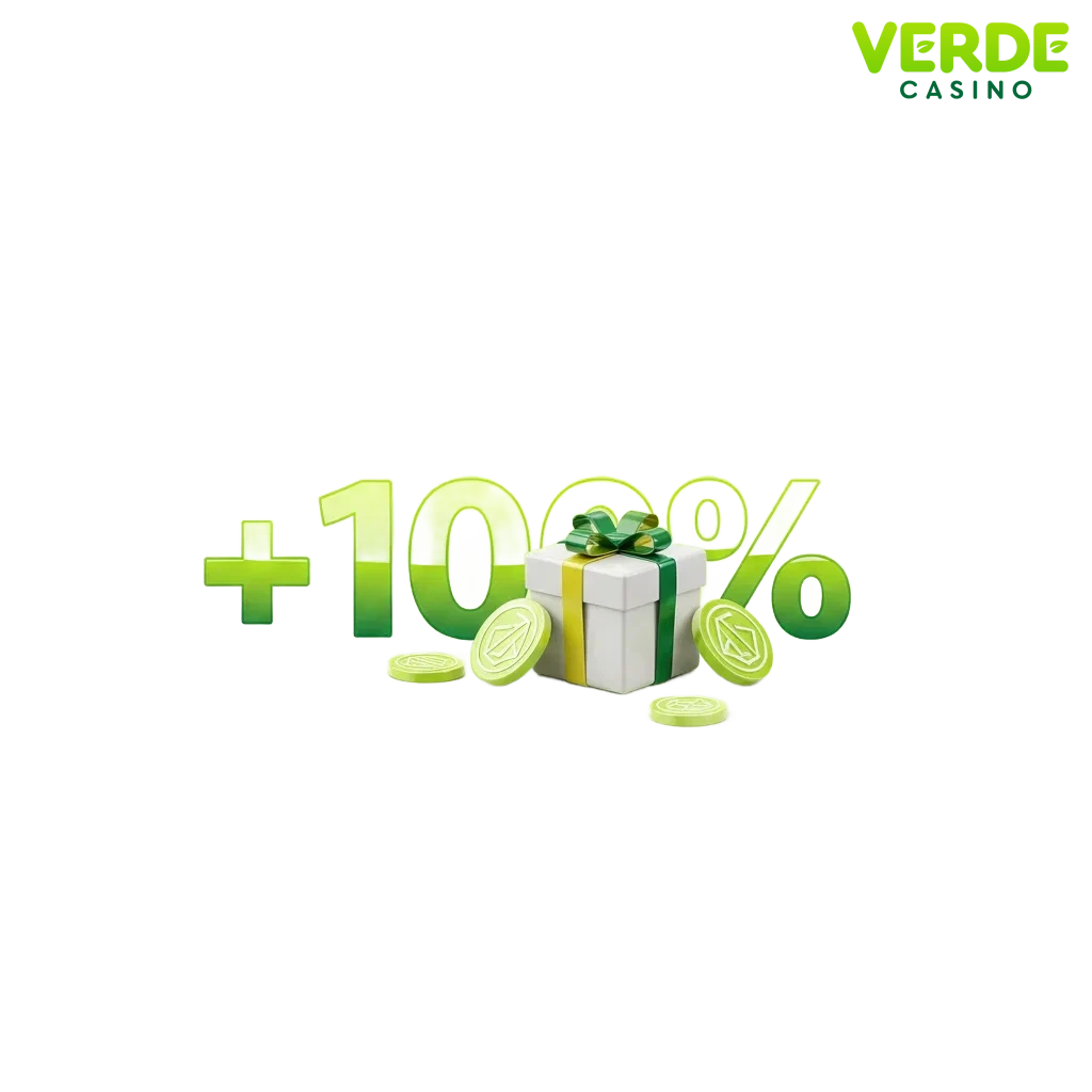 Banner promozioni Verde Casino Italia: bonus benvenuto fino a 1.200 € + 220 giri gratis su slot, live e scommesse sportive.