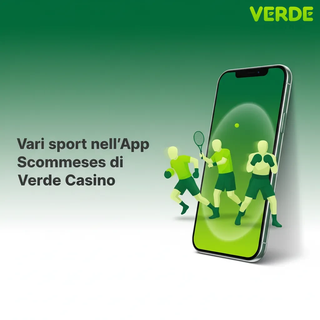 Schermata dell’app scommesse Verde Casino: Live e Pre-match, quote e statistiche, calcio, tennis, basket, F1, eSports.