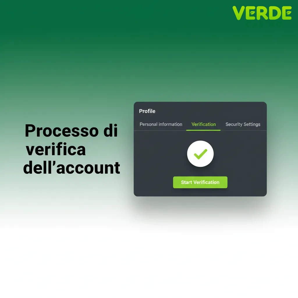 Processo di verifica account: profilo, documento fronte/retro, indirizzo, contatti, revisione rapida/24h.