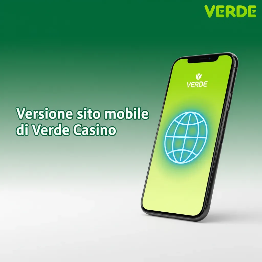Interfaccia mobile di Verde Casino su smartphone e tablet, con scommesse, casinò, depositi e prelievi via browser, senza app.