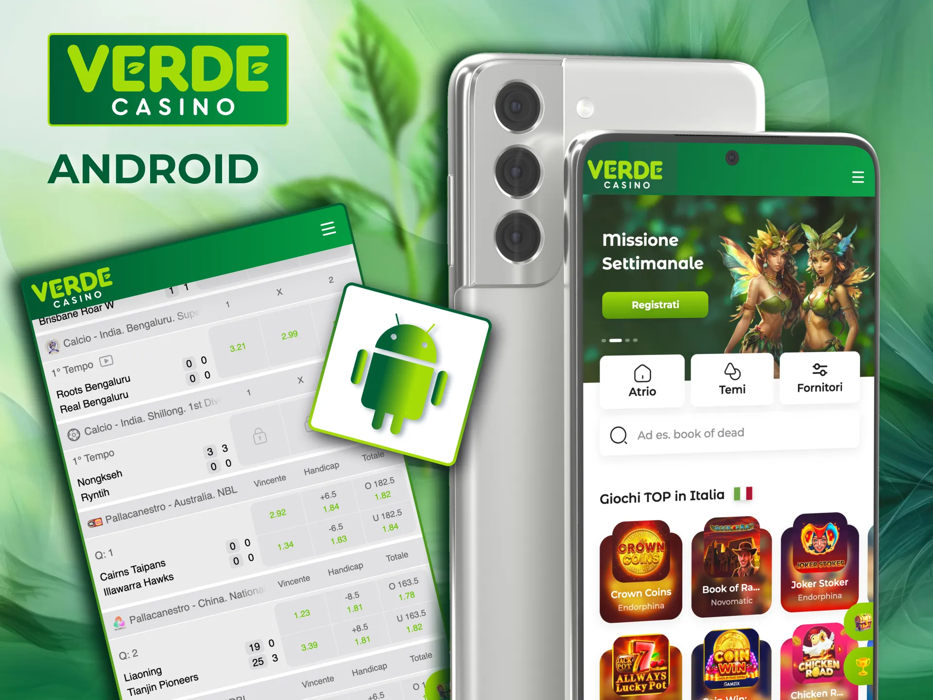 Installazione rapida via APK per l’app Android di Verde Casino.