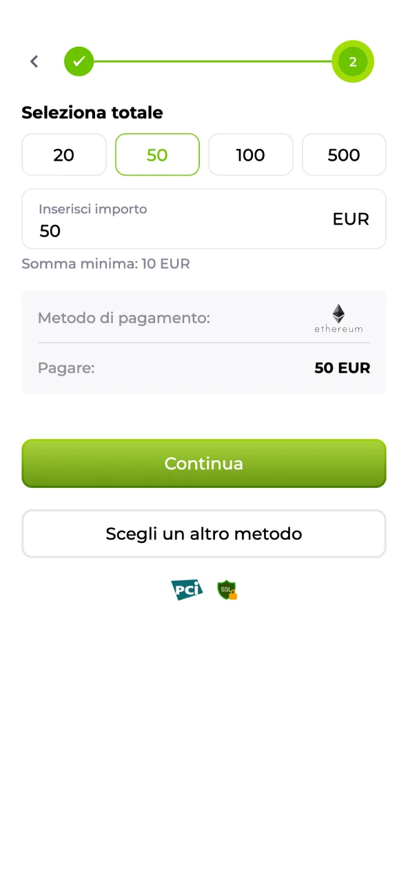 Verde Casino ti permette depositi rapidi dalla cassa.