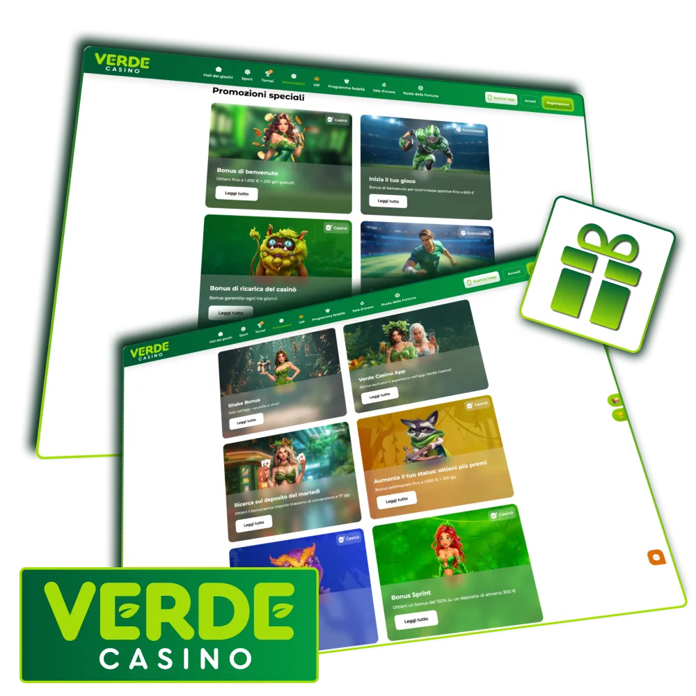 Promozioni chiare e ricorrenti disponibili su Verde Casino in Italia.