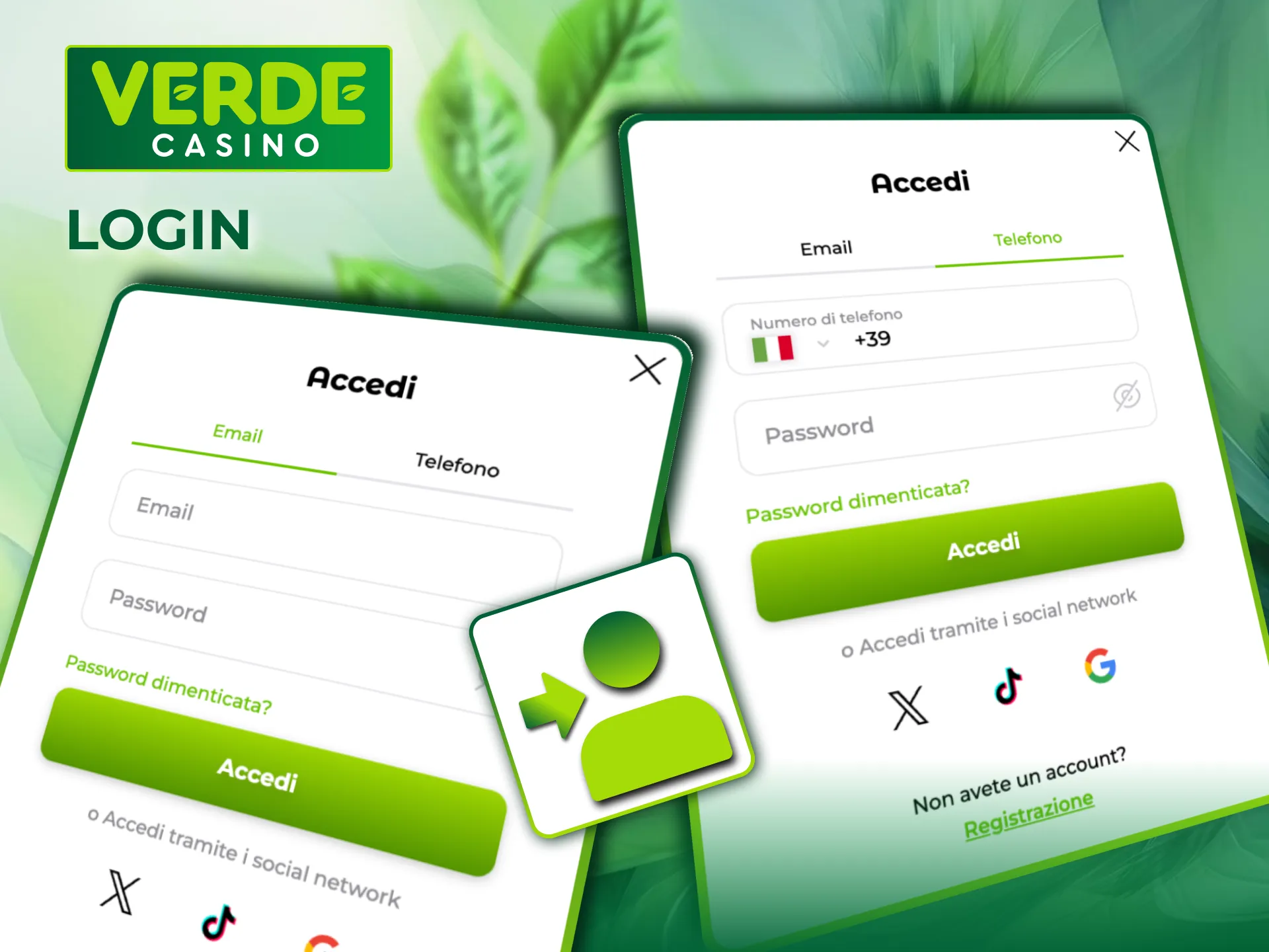 Entra subito nel conto Verde Casino.