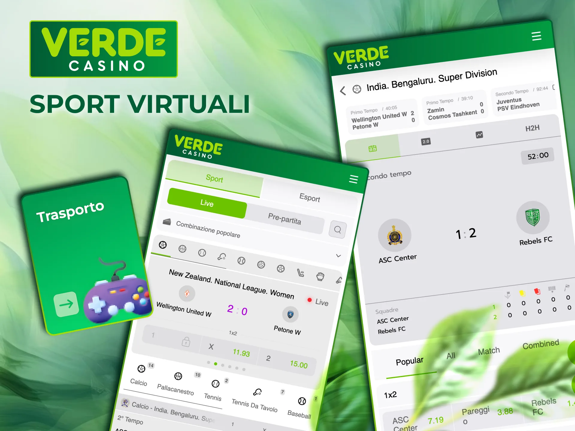 Sessioni veloci di sport virtuali su Verde Casino.