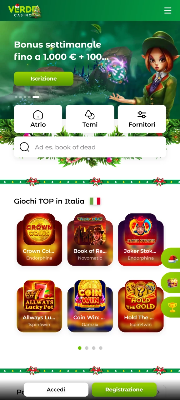 Verde Casino ha un'interfaccia intuitiva ed è adatto agli utenti.