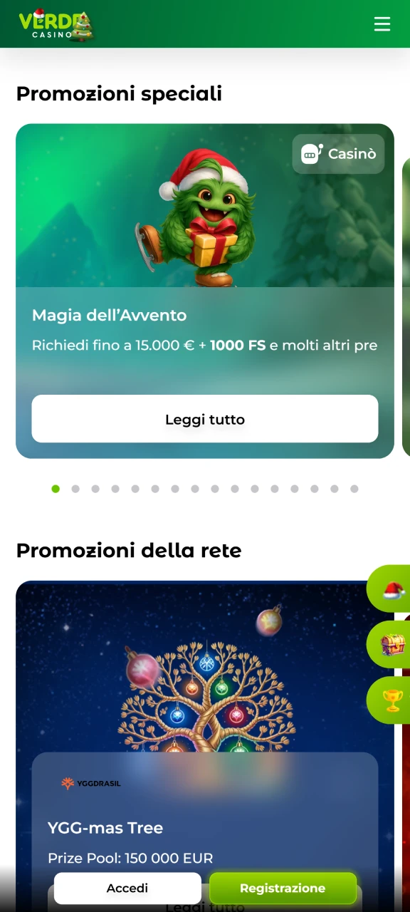 Ottieni bonus esclusivi da Verde Casino.